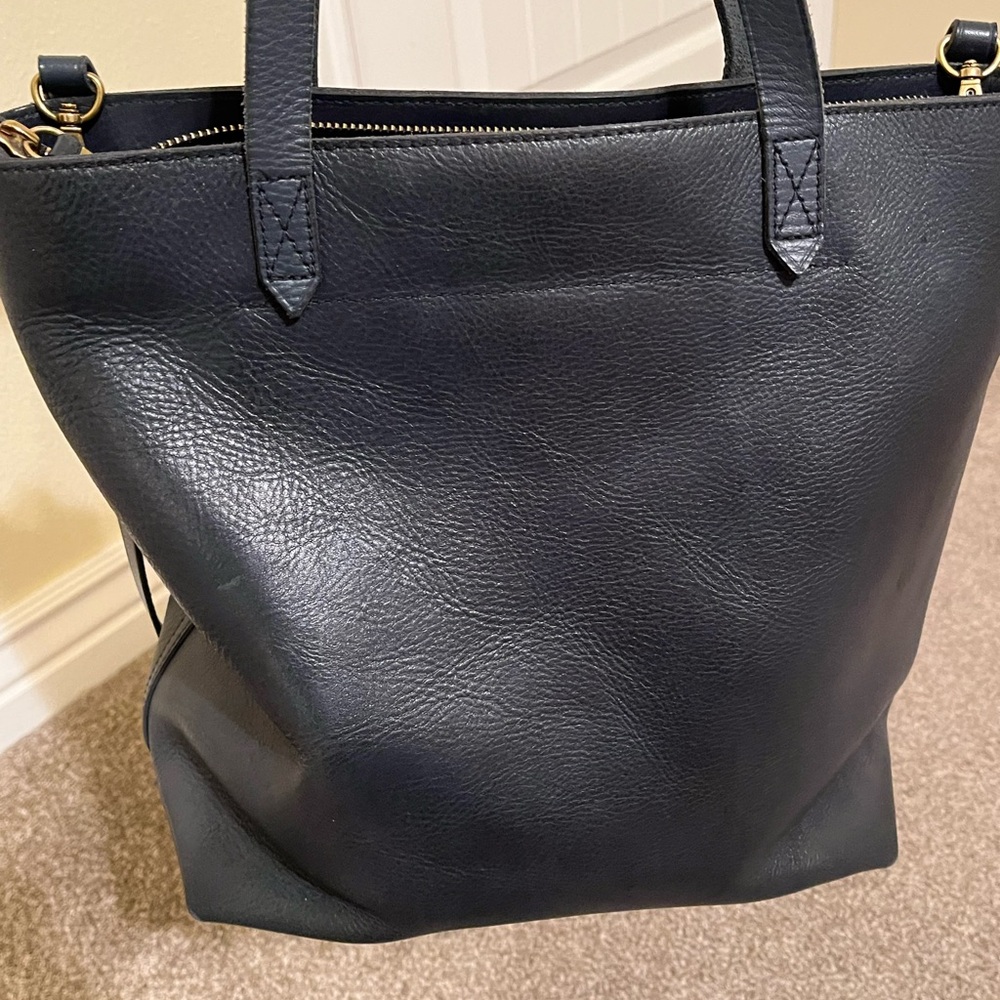 Madewell The Zip-Top Medium Transport Tote leather purse bag Crossbody Shoulder - Picture 6 of 15